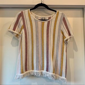 Lightweight Madewell Striped Sweater Tee size M.